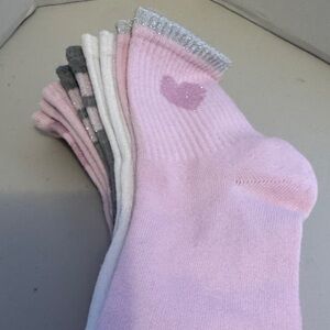 Juicy Couture Pink and Gray Ankle Socks